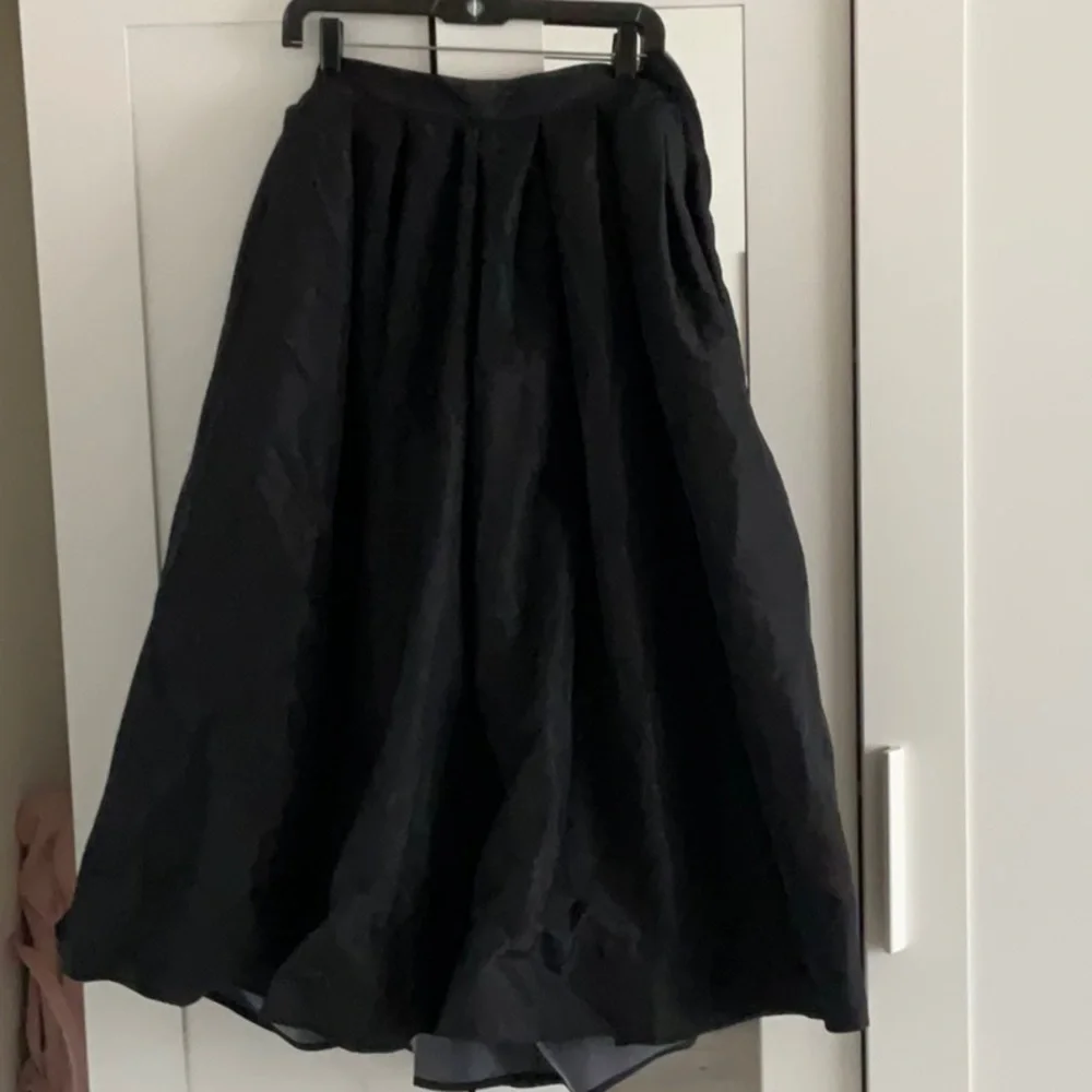 Free People Black Midi A-Line Pleated Skirt - Picture 2 of 3
